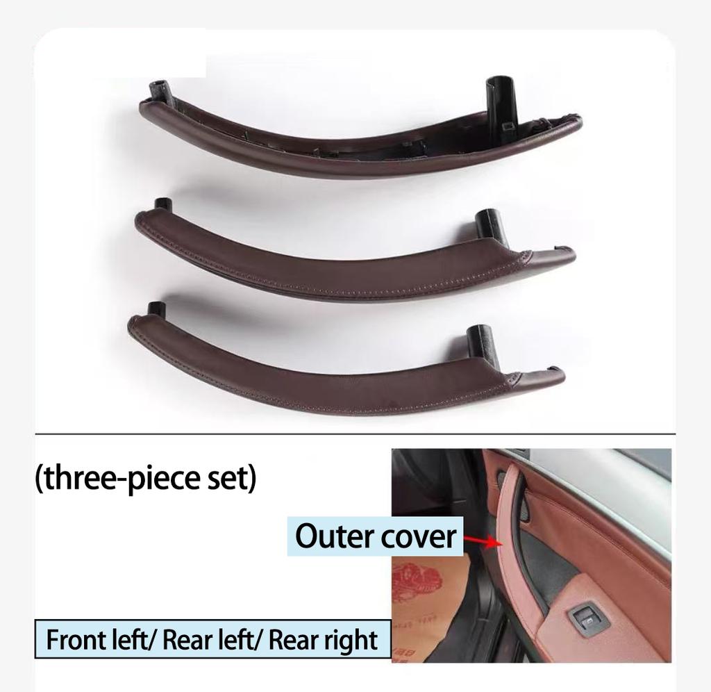 Kyapx5 LHD RHD E70 E71 Upgraded Interior Door Handle with Leather Cover Assembly Full Set For BMW X5 X6 E70 E71 2008-2013