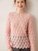 Fairy Style Cashmere Knit Sweater: Women's Gentle Feather Design, Hollow Inner Layer, Solid Color Outerwear