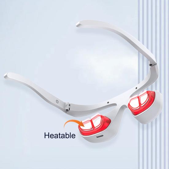 Red Light Therapy Glasses Under-Eye Massager Portable Eye Care Device LED Eye Perfector for Wrinkle Removal Skin Firming