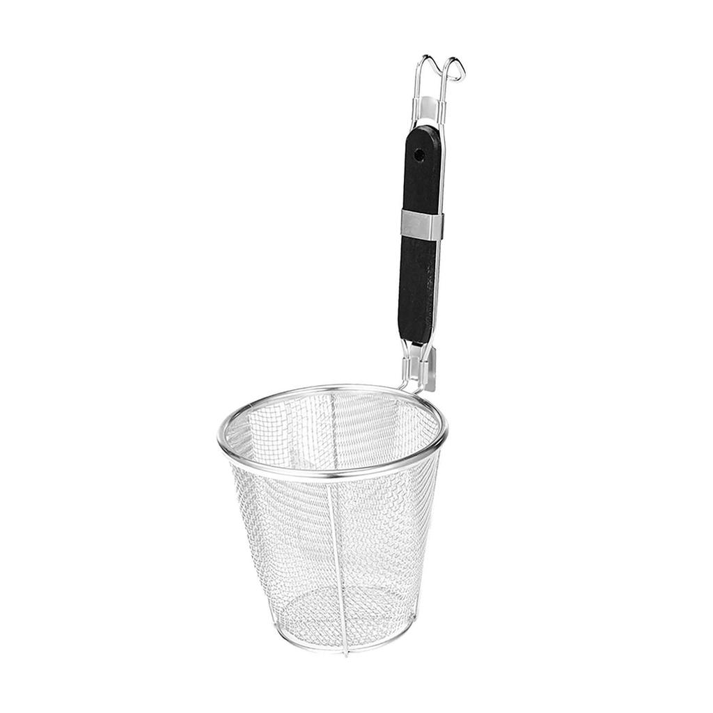 Boil Basket Frying Food Basket Portable Hot Pot Colander Pasta Strainer Noodles Colander for Chips Cooking Draining Barbecue