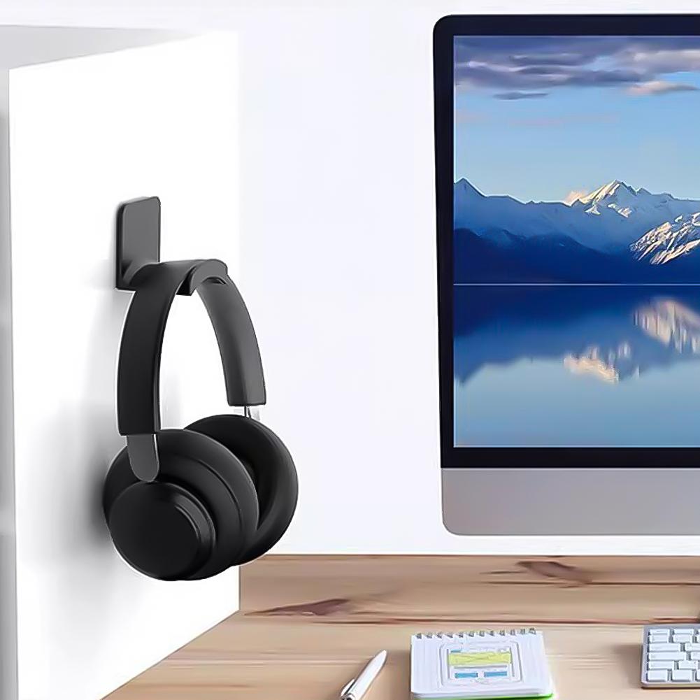 1-20Pcs Universal Headphone Stand Adhensive Plastic Wall Mount Hanger Rack Under Desk Headset Holder Gaming Earphone Bracket
