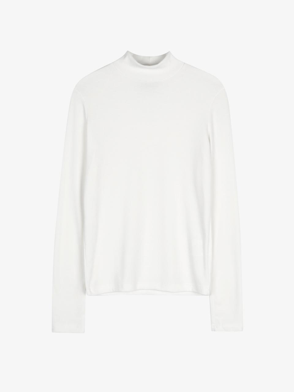 Rosiro Lossy Half Neck Pola Knit [White] Free