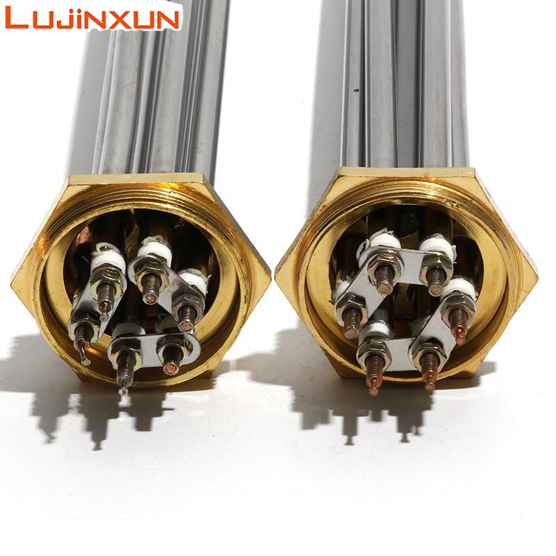 LUJINXUN Riscaldatore Elettrico Tubolare con Filettatura 1.5" 220v/380v Immersione Acqua DN40/47mm 3KW/4.5KW/6KW Elemento Riscaldante Caldaia TEN 1 pz