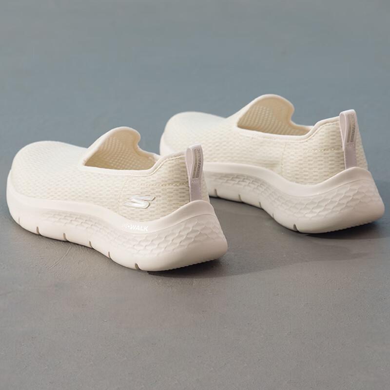 Skechers 124847-OWHT Women's Natural White Walking Shoes