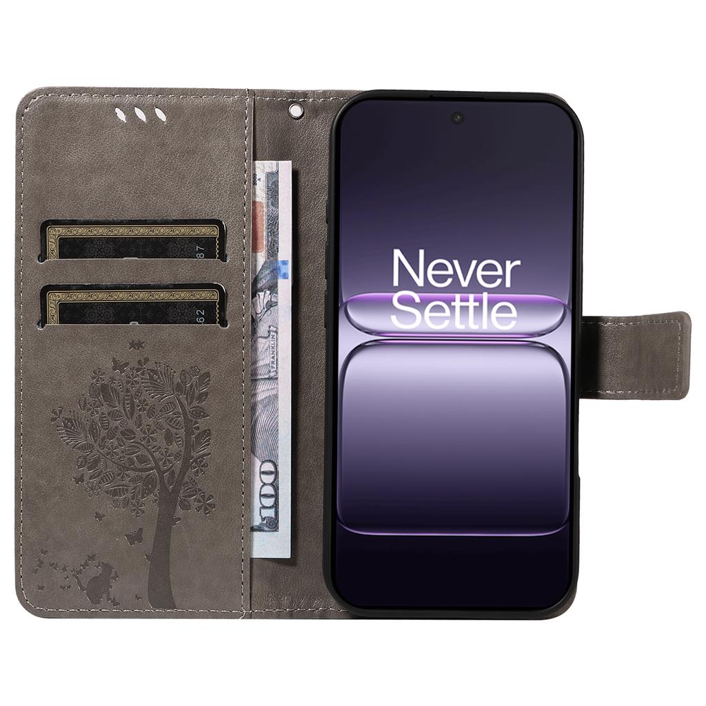 For OnePlus Nord CE5 5G/OnePlus Ace 5 Racing 5G Phone Case with Stand Cat Tree Pattern Leather Wallet Mobile Cover