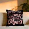 Retro Script Vintage Cushion Cover Cozy Velvet Throw PillowSoft Warm Cushion For Sofa  Bed
