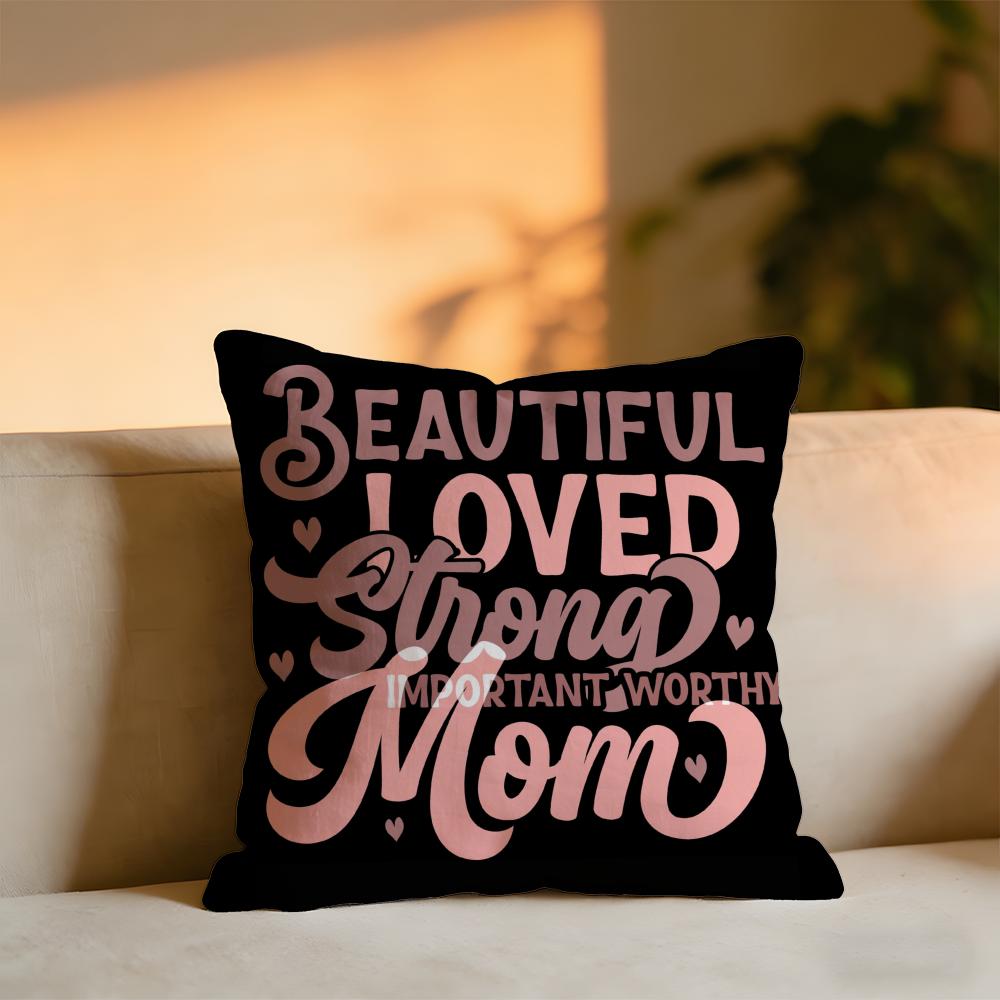Retro Script Vintage Cushion Cover Cozy Velvet Throw PillowSoft Warm Cushion For Sofa  Bed