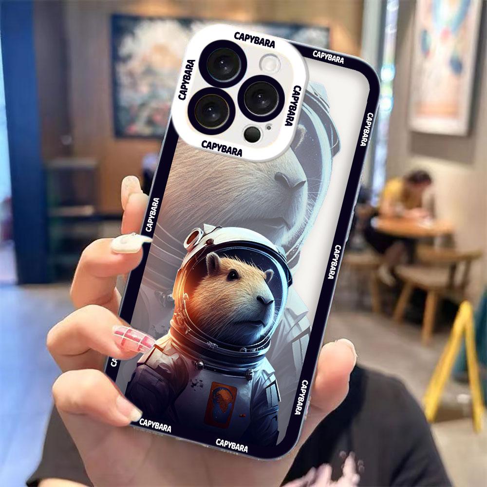 

Cute Astronaut Capybara Cover Phone Case For Redmi K40 K60 15C 14C 13C 13 12 12C 10 10C 10X 10A 9 9C 9T 9A 8 7 A1 A2 A3 A5 Case Redmi 14C