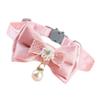 Pet Collar Adjustable Soft Wearable Cute Fashionable Cat Bow Tie Collar for Daily Walking Party Pearl Pendant Bow
