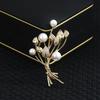 1pc Dainty Wheat Brooch for Women Men Chic Plant Brooches Pins Inlaid Zircon Jewelry Trendy Accessories Party Gifts