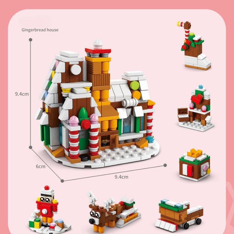 Christmas Street Scene Elk Puzzle Puzzle Children's Building Block Toys