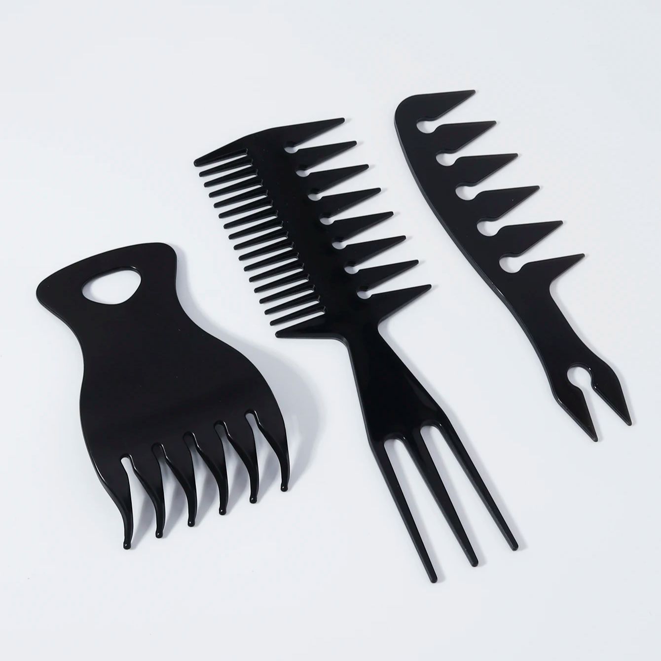 

3-piece stylist comb set, professional styling and combing wet hair comb tool,easy hair styling,Special for real hair wigs