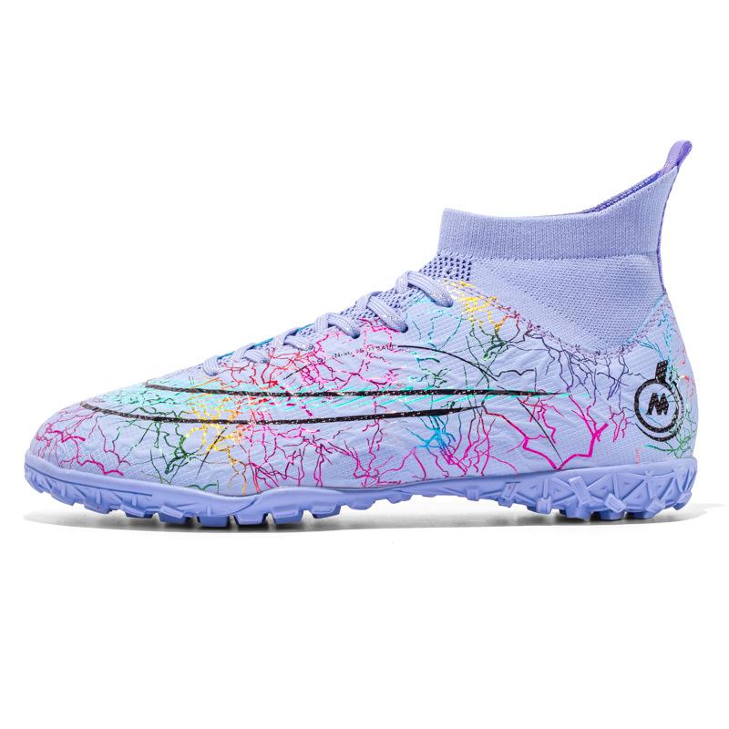 Foreign trade large size football shoes, boys high-top AG long nails artificial grass training shoes TF broken nails 068