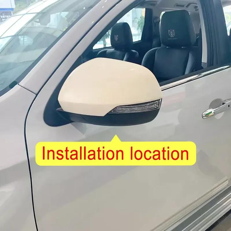 For Mitsubishi Montero Pajero Shogun Sport 2016- ABS Car Rearview Side Mirror Cover Wing Cap Exterior Trim Adhesive Sticker