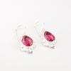 Pink Tourmaline Gemstone Earrings 925 Sterling Silver Jewelry Anniversary Gift EE-163-16