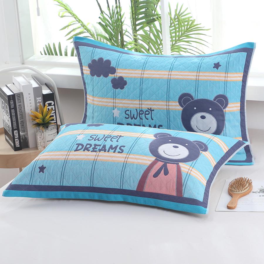 Set Asciugamano Cuscino Cotone a Quadri Extra Large e Spesso - Garza per la Casa Resistente alle Macchie per Coppie, Studenti