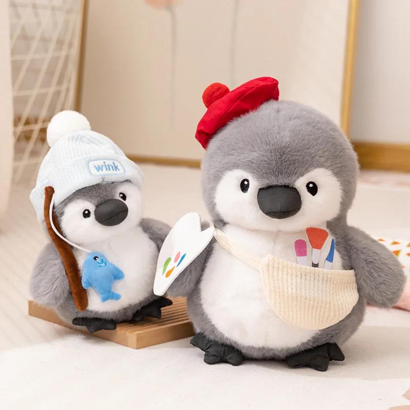 25/35CM Penguin Plush Toys Cute Doll Plushie Chef Painter Fishing Penguin Pillow Valentine's Day Christmas Gifts Toys for Girl