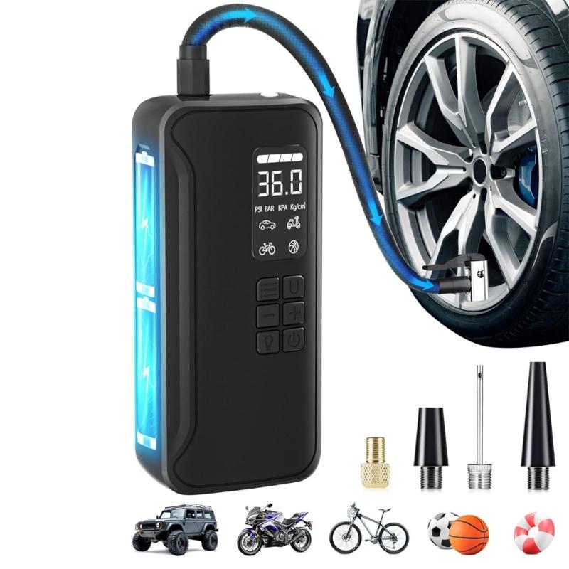 Multifunction Starting Device High Efficiency Tire Inflator Fast Inflation Air Compressor for Vehicle Outdoor Enthusiast