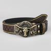 Women Men Belt Casual PU Leathers Adjustable Belt Waistband Western Cowboy Belt
