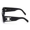 Celine Rectangular Sunglasses With Engraved Temples Women Sunglasses Black CL40282U5301A