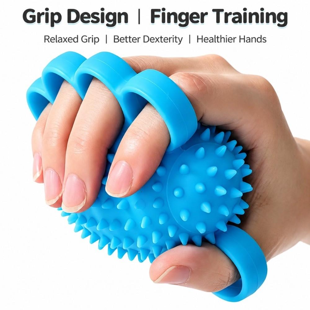 Finger-separated Finger Therapy Ball Silicone Hand Grip Strengthener for Musicians