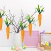 Easter Carrot Hanging Ornaments-12PCS Artificial Spring Fall Foam Glitter Powder Carrot,Realistic Thanksgiving Carrots Hanging Pendant For Tree