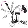 Golf Dolly with Seat Black and White 100 x 60 x 130 cm Iron