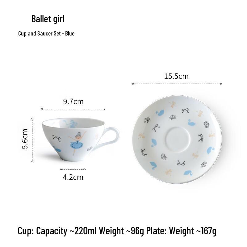OLOEY Bone China Afternoon Tea Cup and Saucer Set