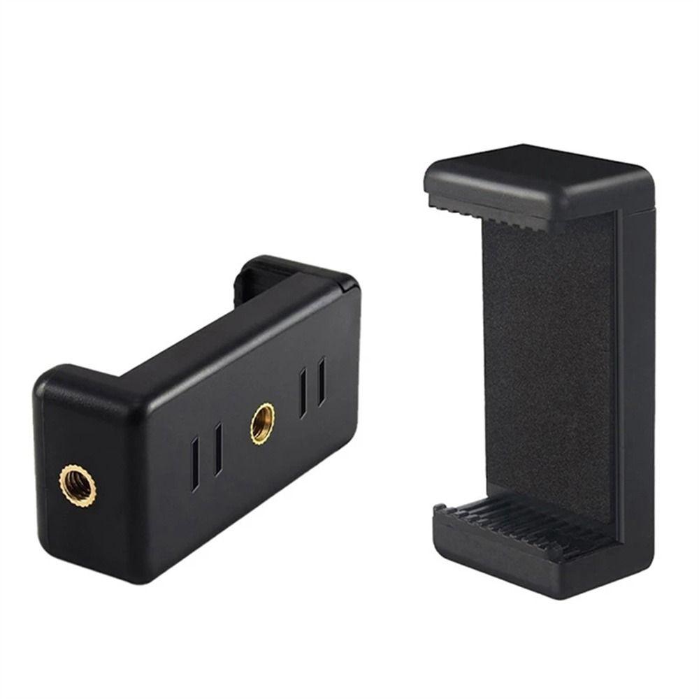 

2Psc Durable Moblie Phone Clip Black Mount Clamp Clip Mount Adapter Mobile Broadcast Bracket