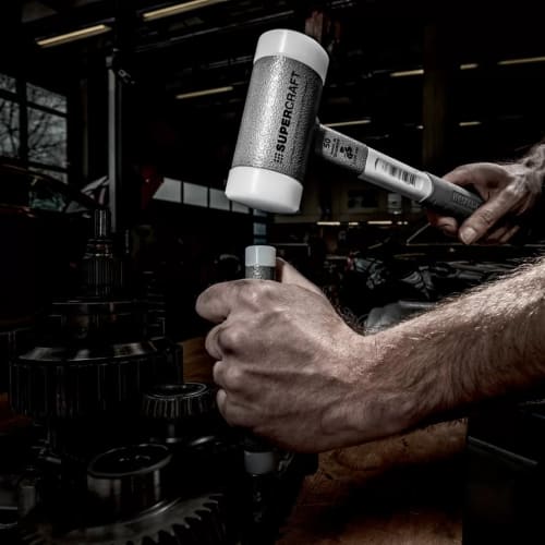 Rohmheld Halder Recoilless Super Craft Hammer, Fiberglass Handle, Nylon Head, White, Diameter 50, 3399.050