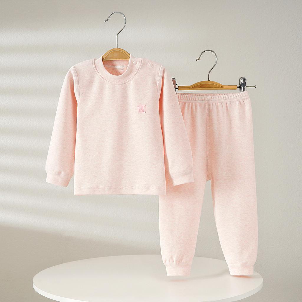 Children's Thermal Underwear Set: Cozy Fleece for Fall/Winter, Sizes 66-175, Pure Cotton, Unisex.