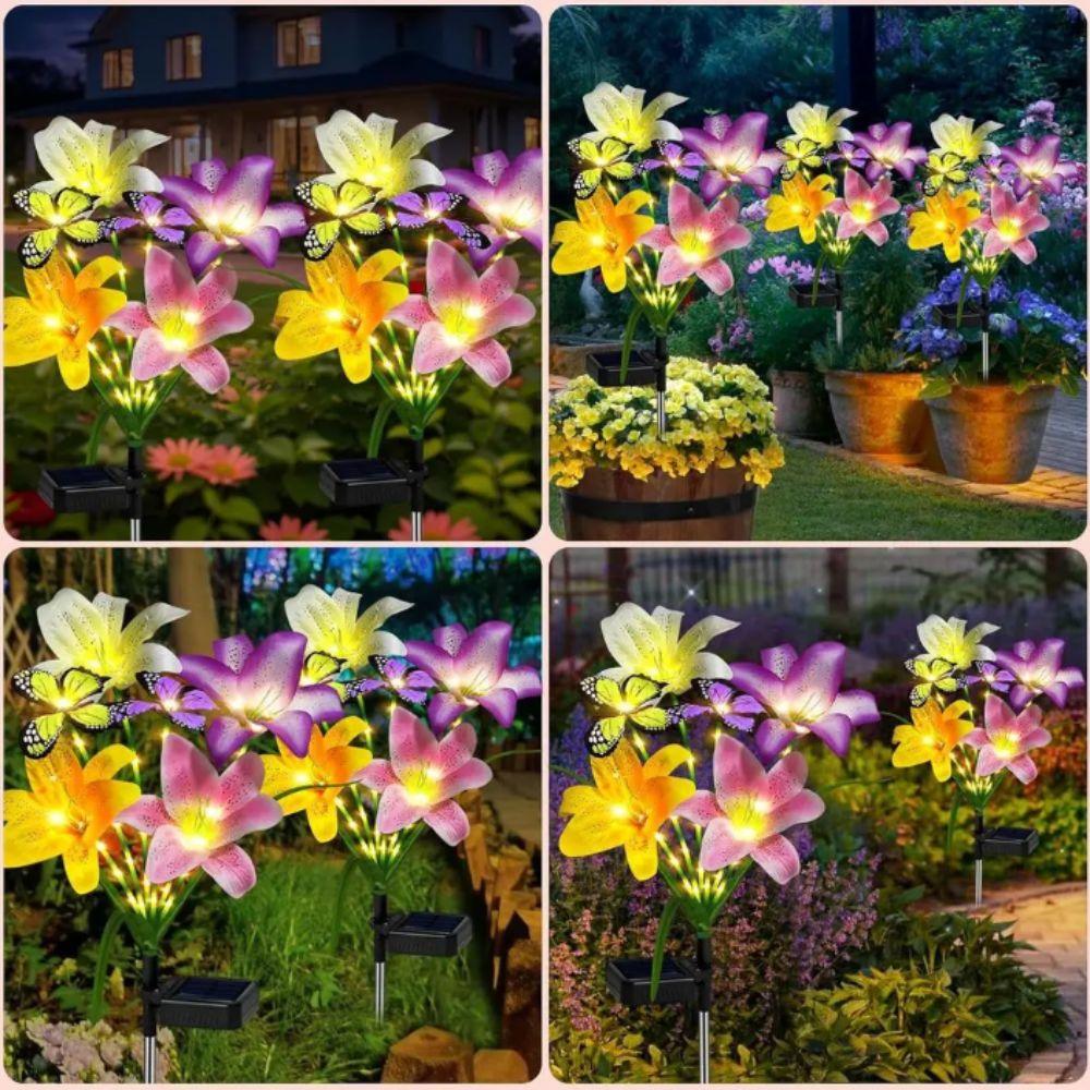 Butterfly Design Solar Garden Lights Waterproof LED Landscape Lamp Landscape Lighting