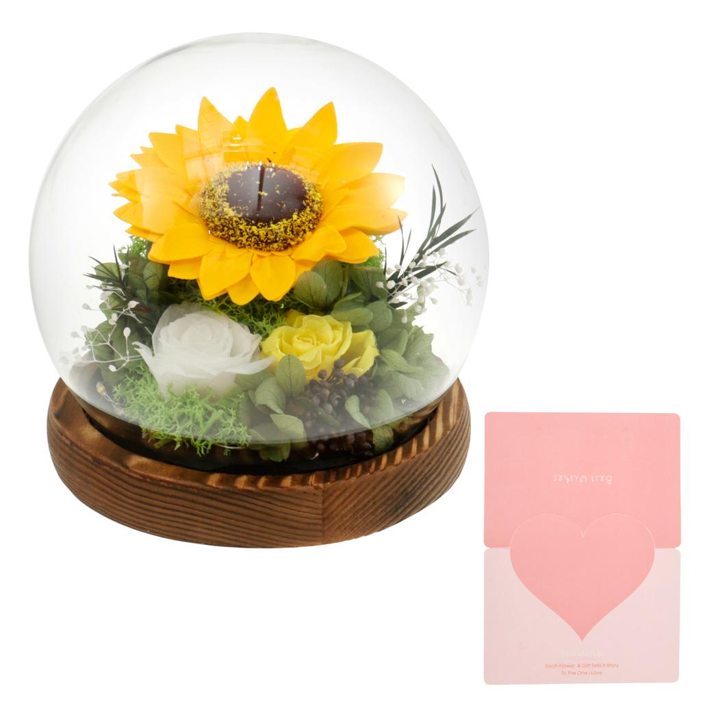 Artificial Rose Flowers Glass Cover Simulation Eternal Rose Flower Mothers Day Gifts Party Supply Valentine's Day Wedding Decor