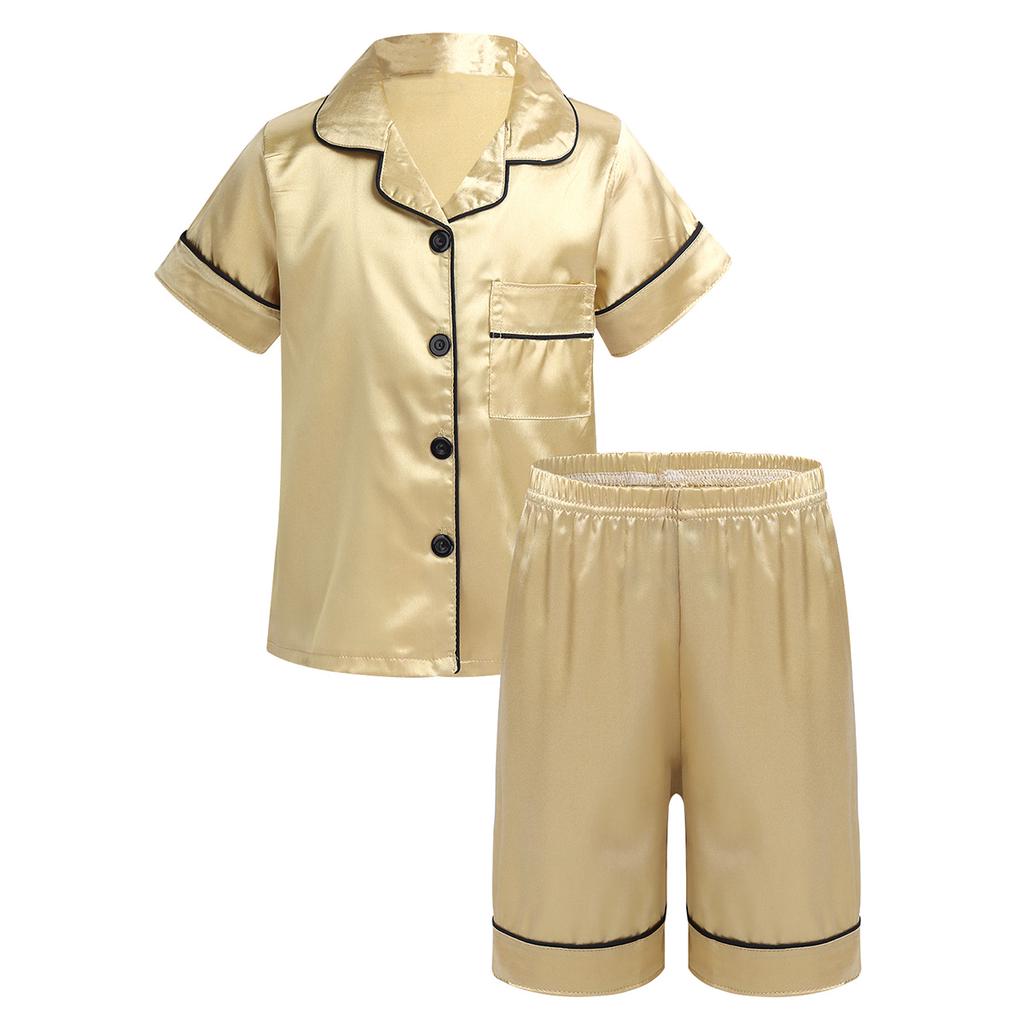 2PCS Children Kids Baby Girl Silk Satin Robe Pajama Sleepwear Outfit Set Clothes 2PCS Children Kids Baby Girl Silk Satin Robe Pajama Sleepwear Outfit Set Clothes