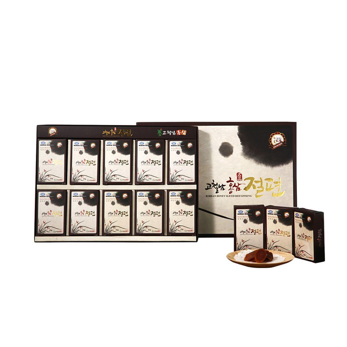 Sliced Korean Red Ginseng 200g (10 pieces of 20g each) Gift Set