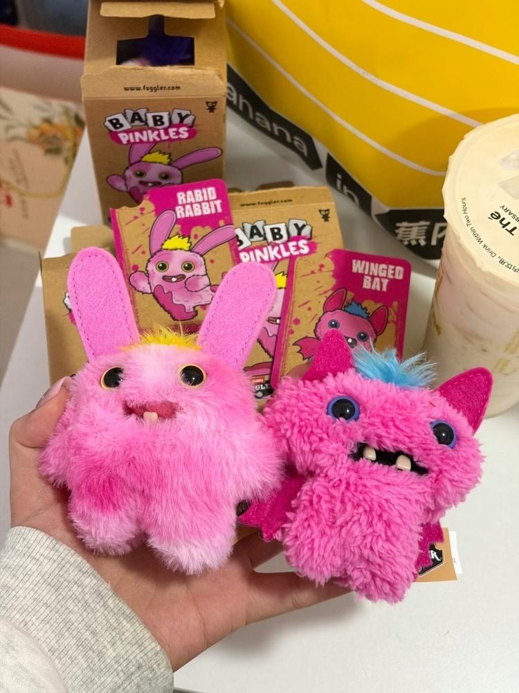 Fuggler Baby Pinkles Series Plush Genuine Soft Keychain Toy Cute Collectible Funny Ugly Monster Pendant Bag Charm Gift
