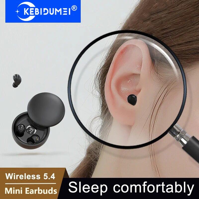 Mini Invisible Sleep Earbuds Wireless Bluetooth 5.4 Earphones Noise Reduction Waterproof Heasets HIFI Stereo Headphones