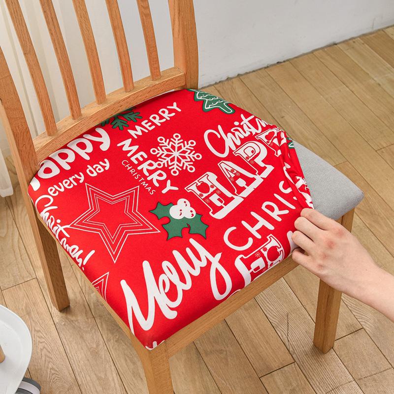Stretch Square Chair Seat Cushion Cover With Elastic Bottom Chair Slipcover for Kitchen Hotel Banquet Dining Room Home Decor