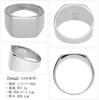 [Shinjuku Gin no Kura] Square Stamp Ring, Silver 925, Size 18, Men's, Simple, Signet Ring, Seal, Stamp, Large Size
