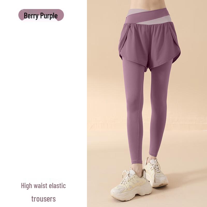 Женские легинсы для йоги WEZHO с карманами, имитация двух предметов