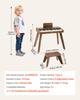VEVOR Kids Piano Keyboard, 37 Key Wooden Digital Piano for Kids, Mini Music Educational Instrument Toy Set with Realistic Sound, Dual Power