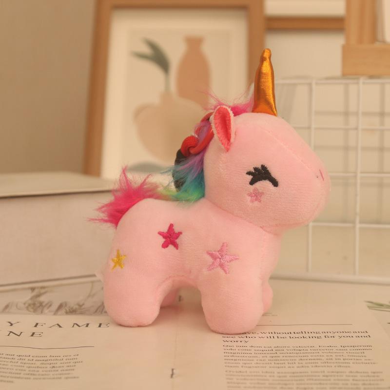 Cute Unicorn Plush Doll Schoolbag Pony Pendant Toy Doll Children's Doll Girl Pink Pendant