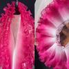 2 Yard Flounce Wave Lace Fabric 12cm Wide Fashion Pleat Mesh Organza Gradient Color Ruffle Dress Accessories