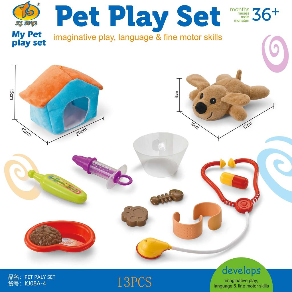 Melissa & Doug Examine and Treat Pet Vet Play Set - Kids Veterinary Play Set Kids Pet Haircut Play Set STEAM Toy Pretend Play