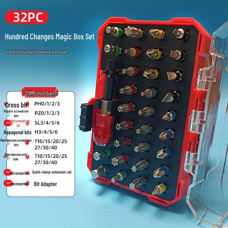 Portable 41-Piece Electric Screwdriver Set with Torx Magnetic Bits