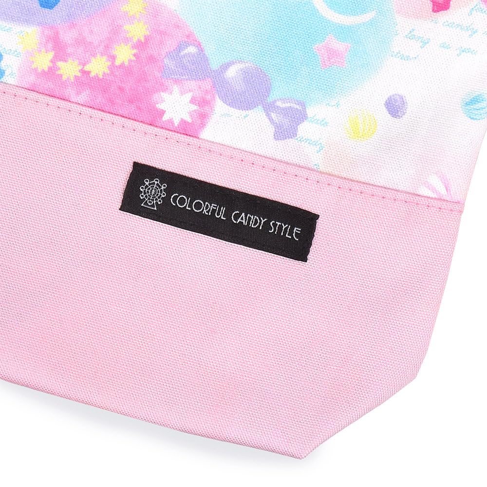 COLORFUL CANDY STYLE Gym Clothes Bag for Girls, Large Drawstring Bag, Perfect for Elementary School Students, Fluffy and Cute Candy Pop Design