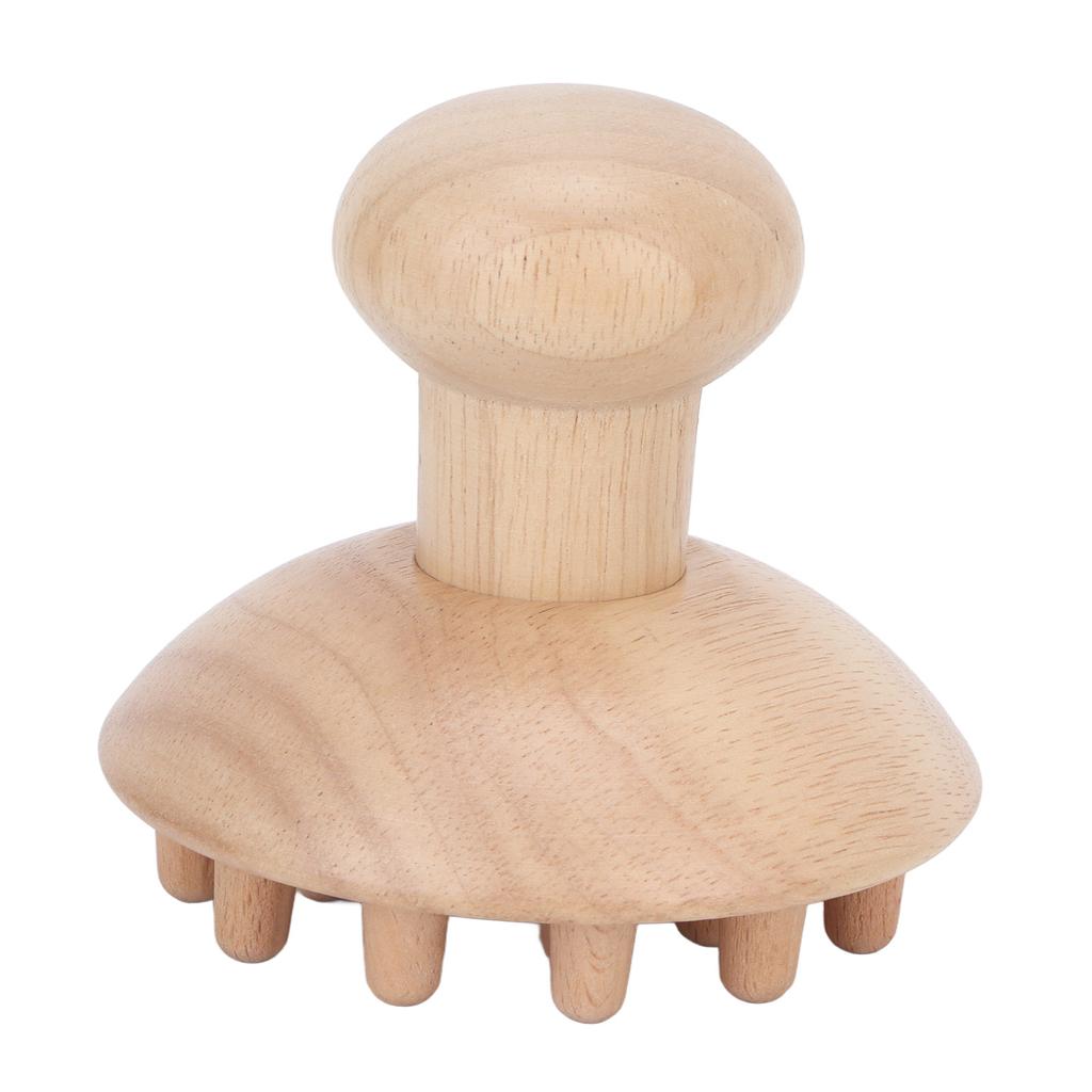 Mushroom Shaped Massager Wooden Muscle Pain Relief Neck Waist Acupoint Therapy Massager for Men