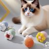 6PCS Linen Cotton Cats Teasing Toy with Flower Design and Soundable Bells for Safe Pet Entertainment Enrichement Toy