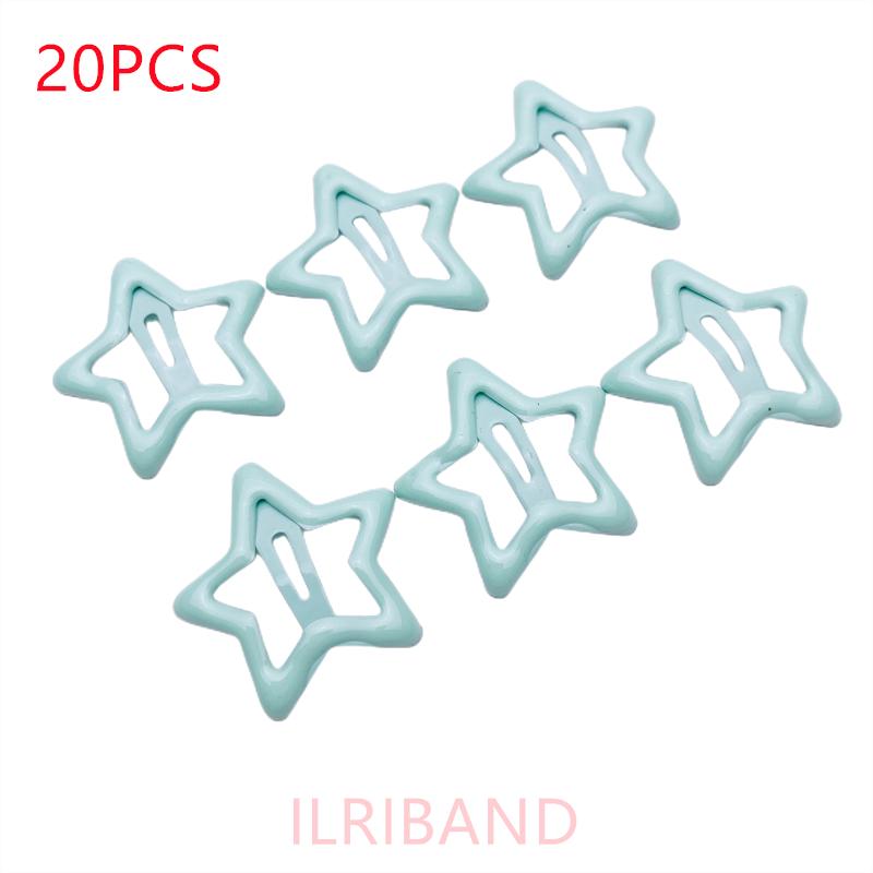 20pcs/lot 3CM Mini Star Hair Clip Kids Glitter Metal Hair Clips Barrettes Hairpins Girls Hair Accessories Headwear Styling Tools