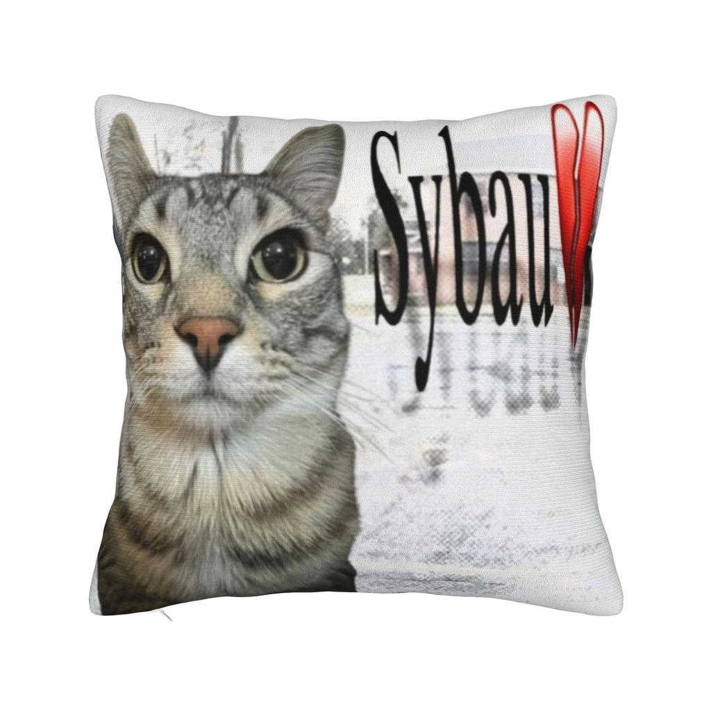 Meowl Kočka Sova Vtipné Povlaky na Polštář Merch Potiskovaný Potah na Polštář Povlaky na Polštáře Dekorace Obývacího Pokojů Čtvercový Více Velikostí